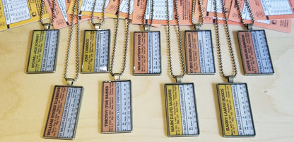 1987-90 Donruss baseball card necklaces by Matthew Lee Rosen